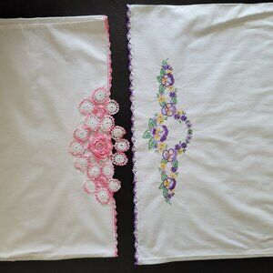 Handmade Crochet pillowcases